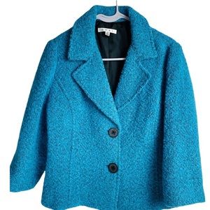 CABI Blue Berber wool blendblazer jacket Excellent CLA…